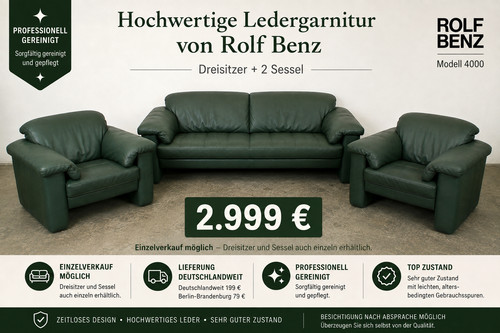Rolf benz 4000 couch garnitur - 4000,