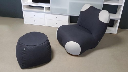 Sessel mit hocker pandabär - sessel,