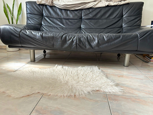 Schwarzes leder sofa sitzer - leder, 2-sitzer